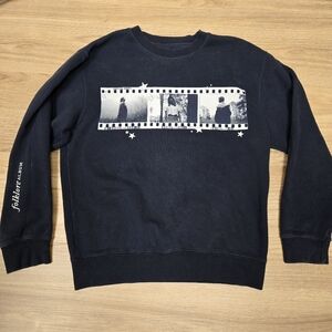 Taylor Swift Folklore film strip crewneck sweatshirt navy blue long sleeve